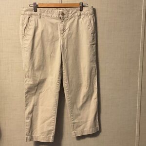 LOFT Cream Ankle Pants